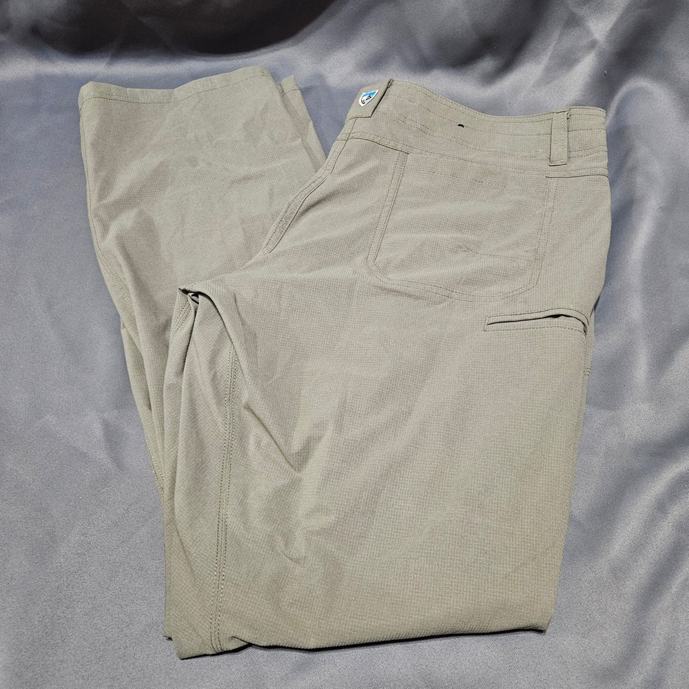 Kuhl Silencr Men 38x34 Khaki Tan Ripstop 4-Way Stretch Articulated Hiking Pants